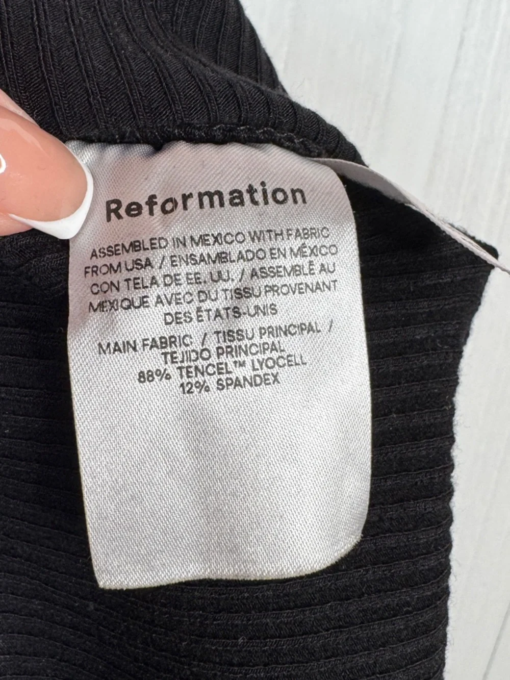 Reformation Cassi Knit Dress Black - Picture 8 of 10